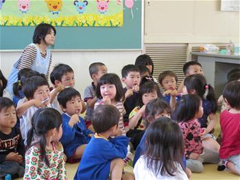 歯磨き指導の様子