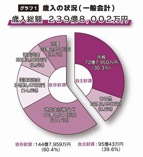 一般会計歳入の状況のグラフ