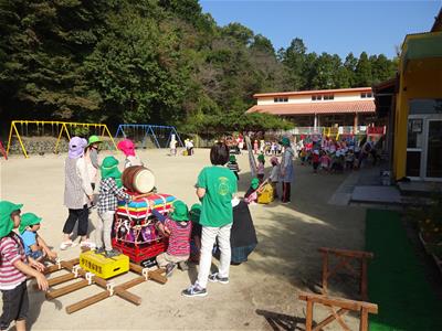 こども神輿巡行の練習が始まりました