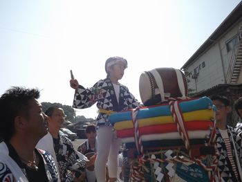 太鼓をたたいていろところ