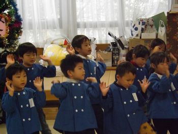 踊っているところ