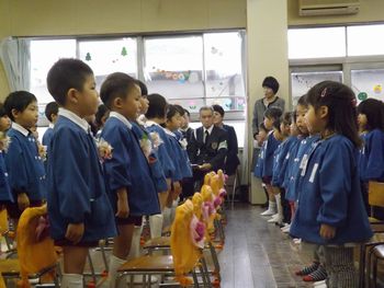 在園児お祝いの言葉の様子