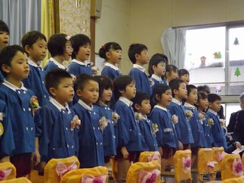 卒園児お別れの言葉の様子