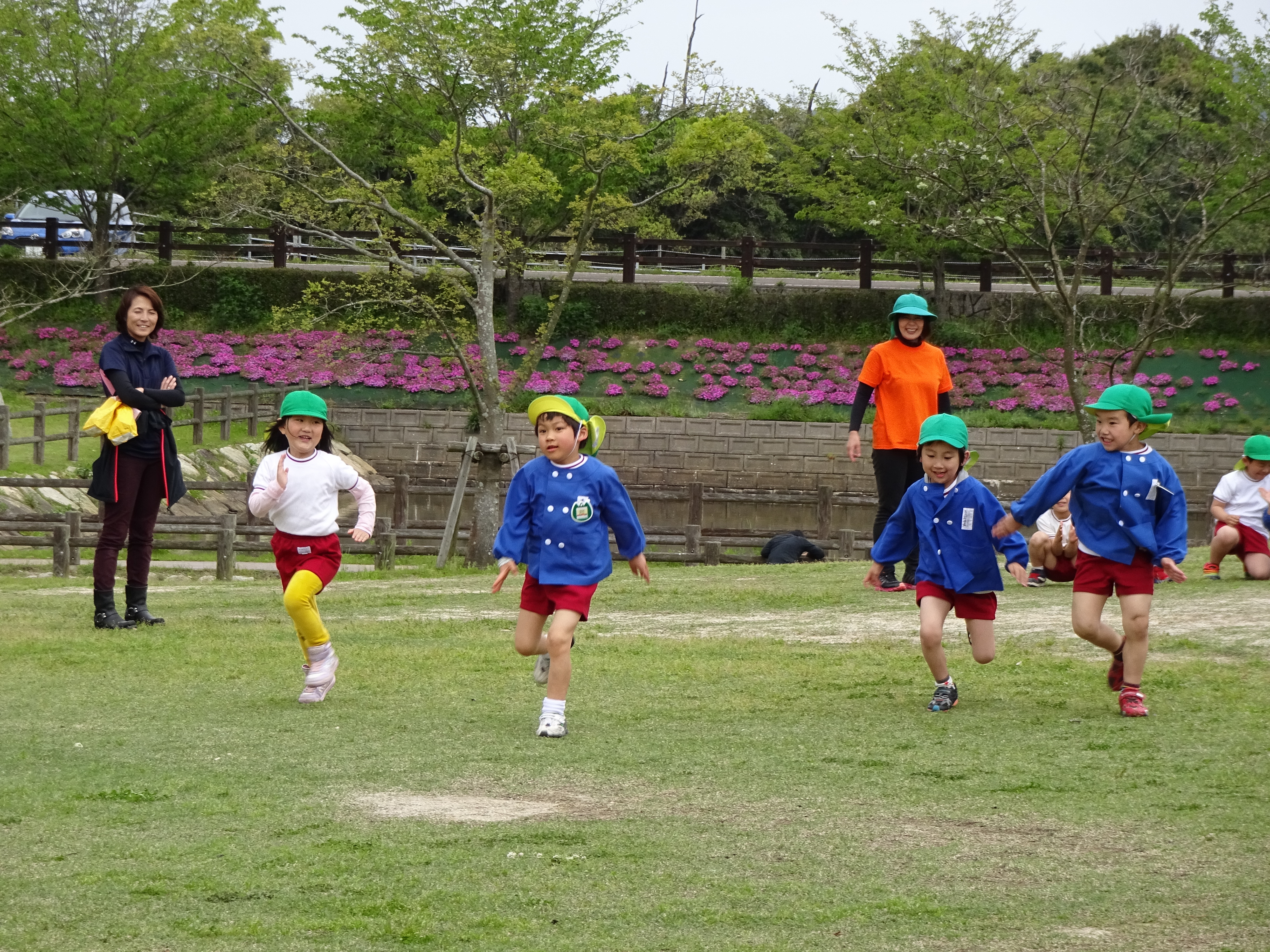 夢みさき公園でかけっこ