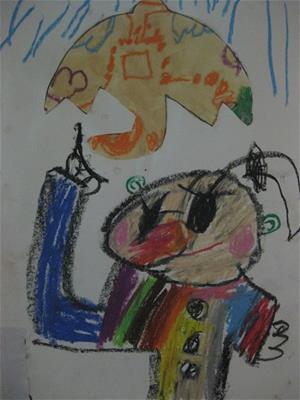 幼児の絵画です