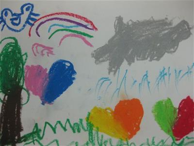 幼児の絵画です