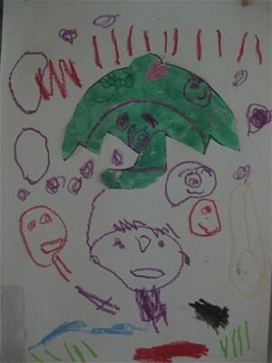 幼児の絵画です