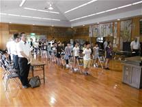 通学塾開校式のようす