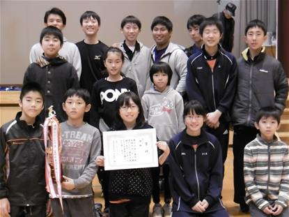 子どもの部優勝の東八谷搦チーム