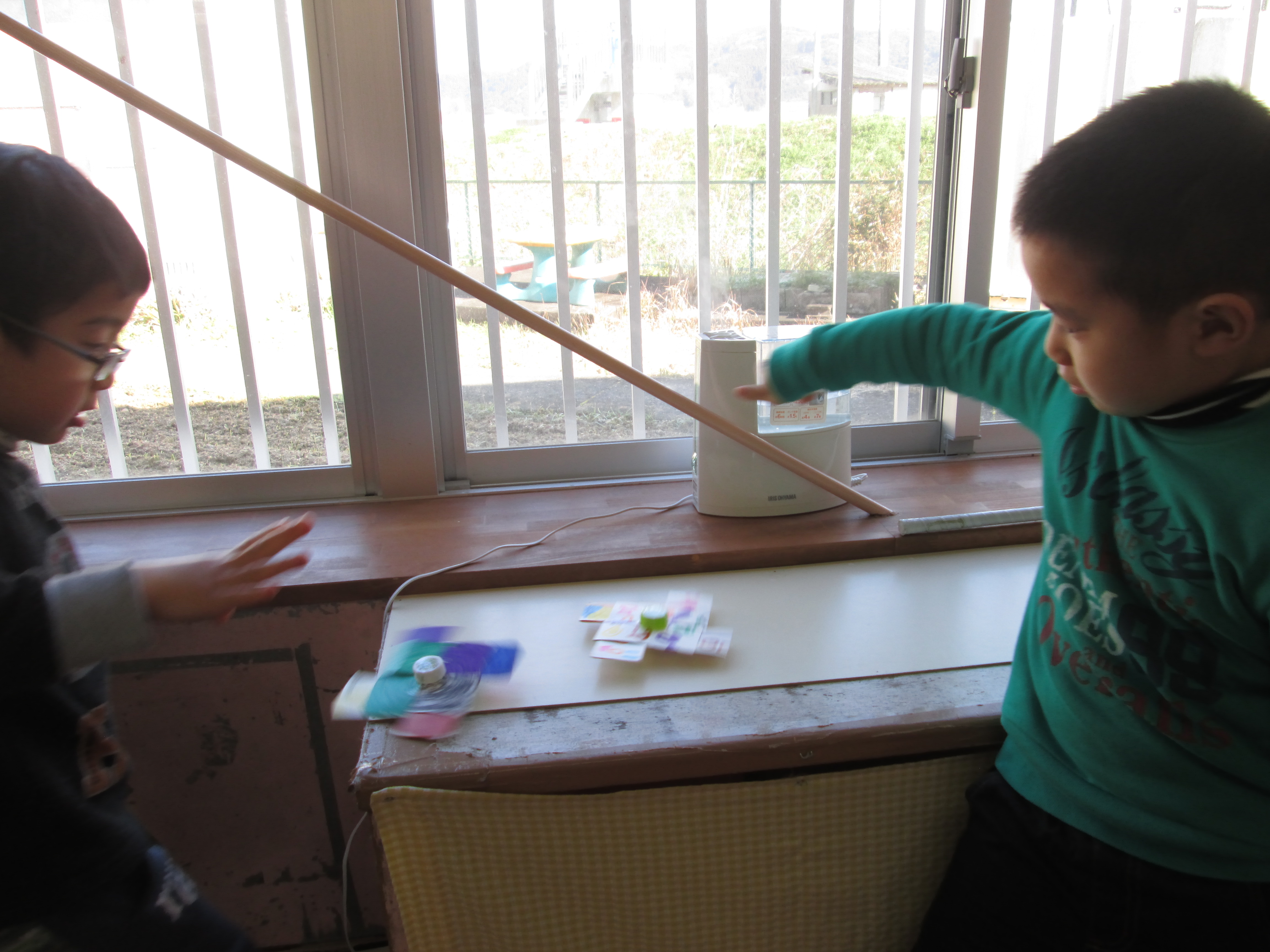 コマ回し　対決