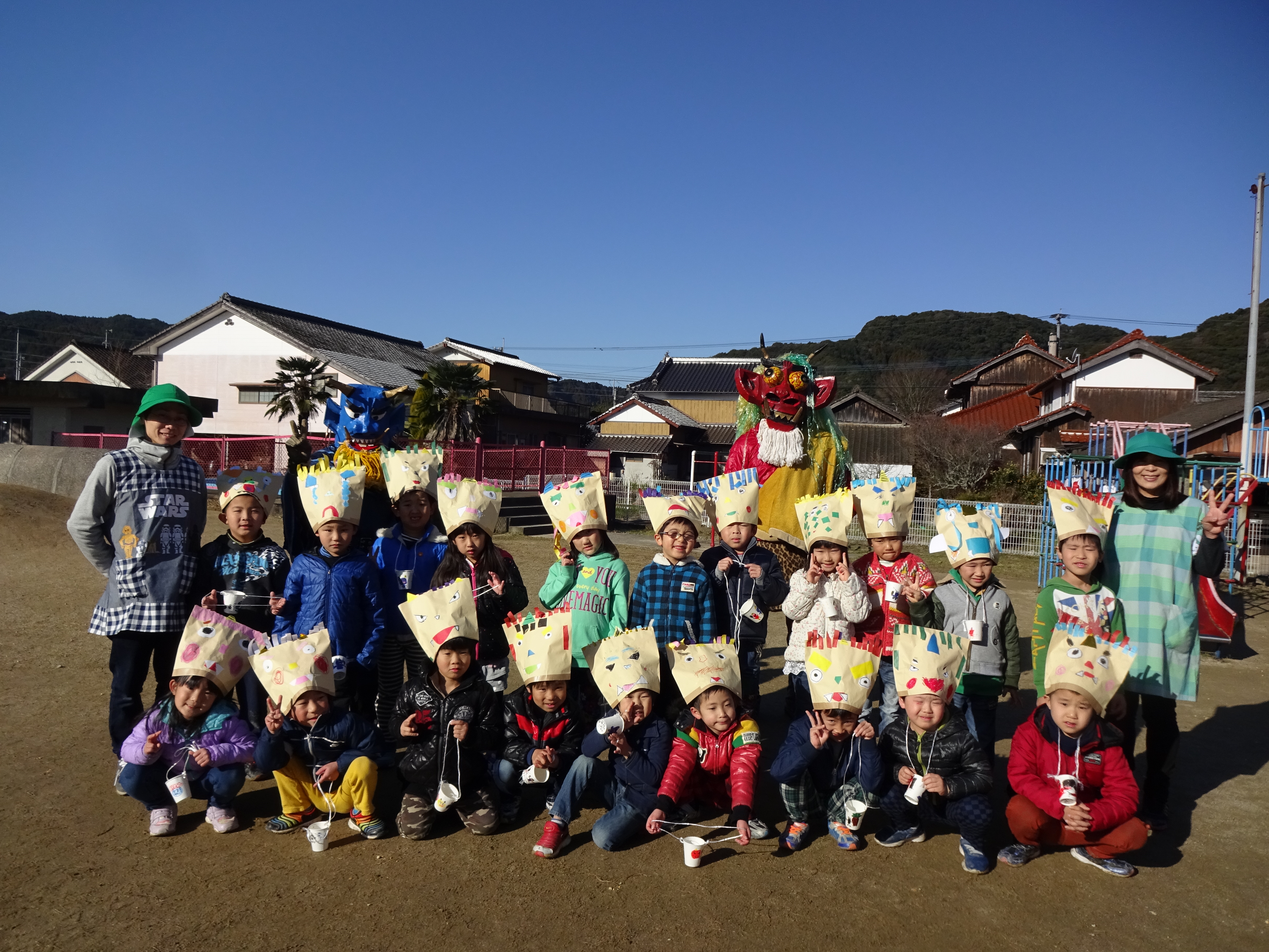 鬼さんと記念写真