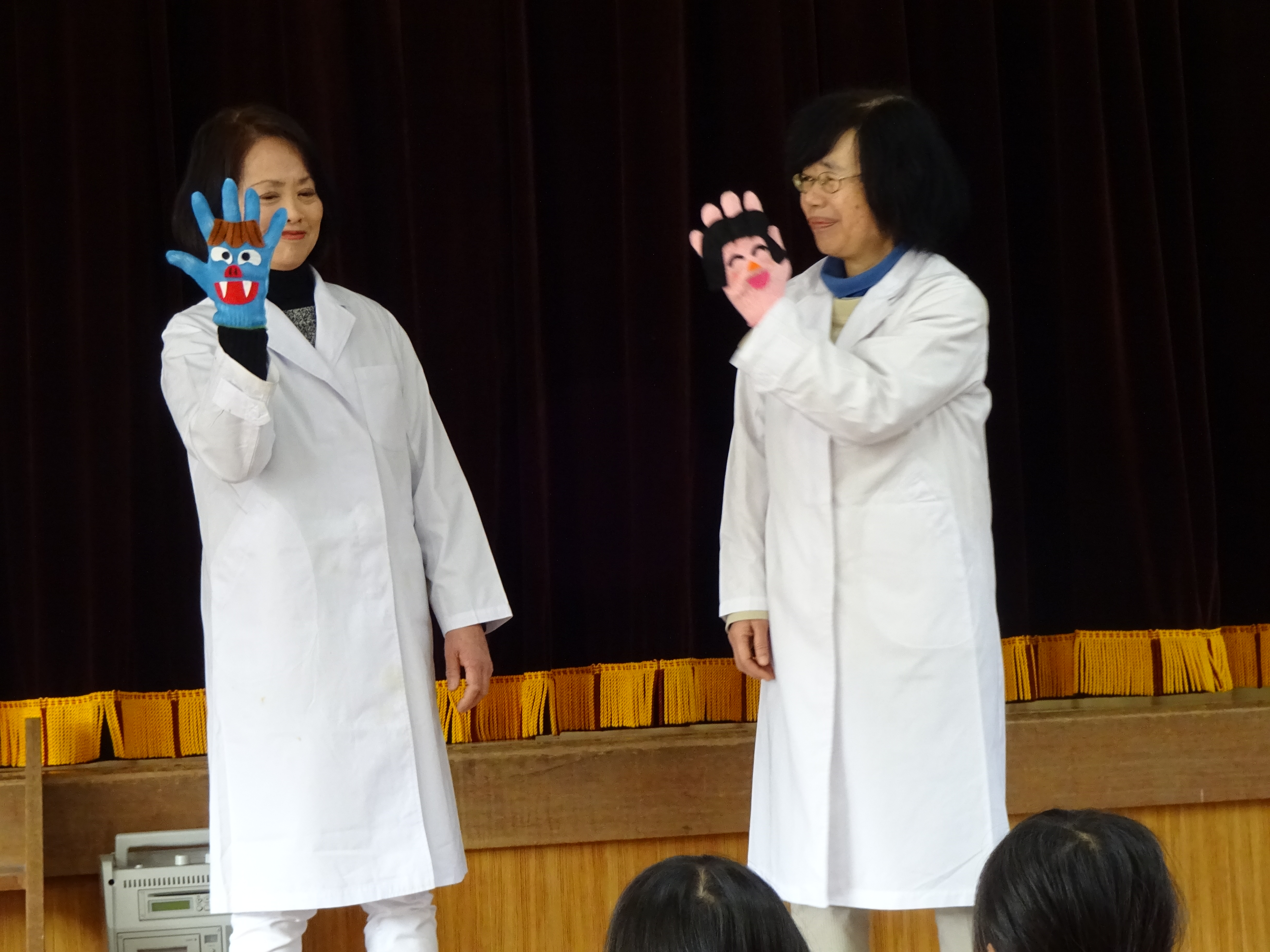 節分　手袋人形