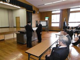 駐在員就退任式のようす