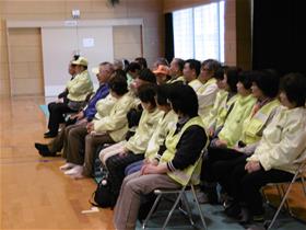 国見中交通安全講習会のようす
