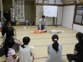 子ども会救急講習会のようす