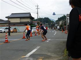 市内一周駅伝競走大会のようす