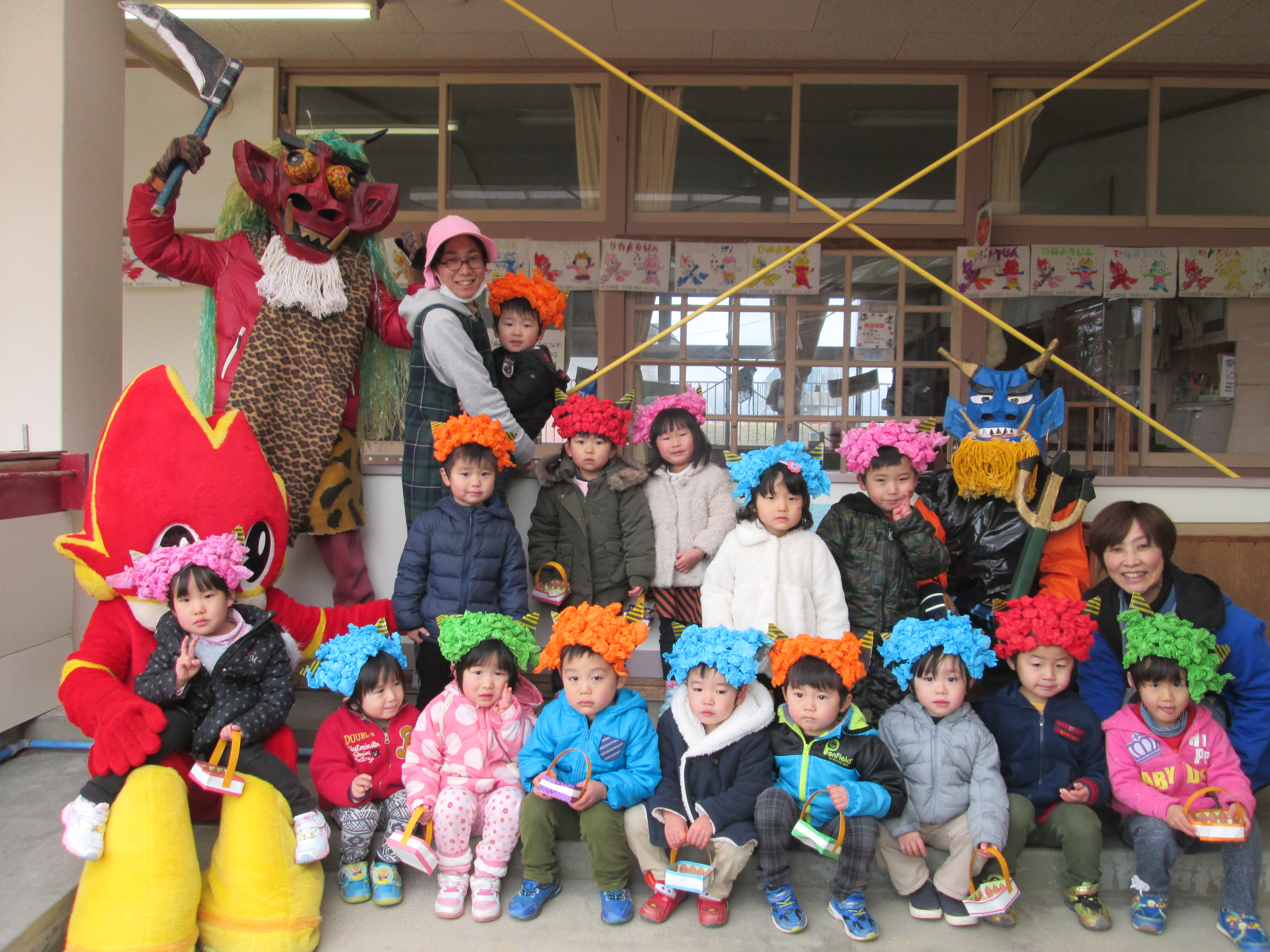 鬼さんと記念撮影