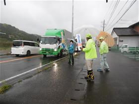 交通安全啓発活動のようす