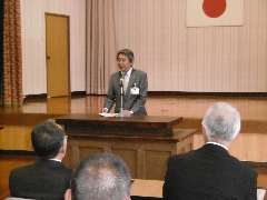 駐在員就退任式のようす
