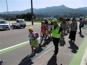 通学路安全点検のようす