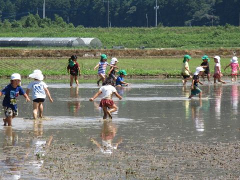 田植え後　泥んこ遊び