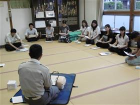 子ども会救急講習会のようす