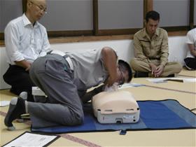 子ども会救急講習会のようす