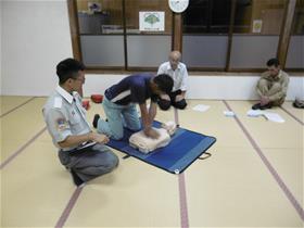 子ども会救急講習会のようす