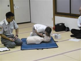 子ども会救急講習会のようす