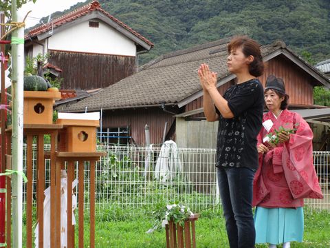 お祓い　園長先生