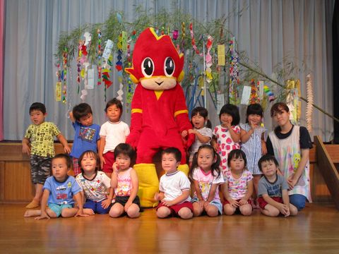 キュートくんと記念撮影