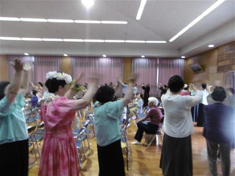二里町敬老会のようす
