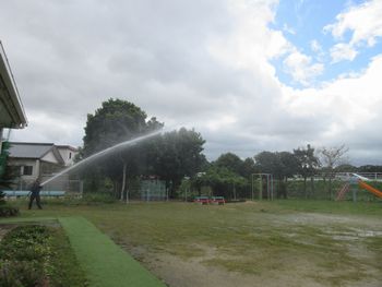 放水の様子