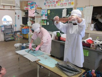解体ショーの様子