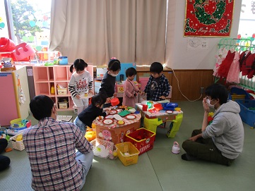 家族間の交流の様子