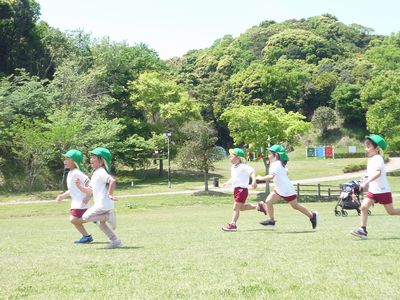 最後にかけっこをしました