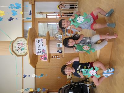 時の記念日の製作をして写真を撮りました