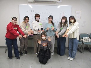 ネイル後の集合写真