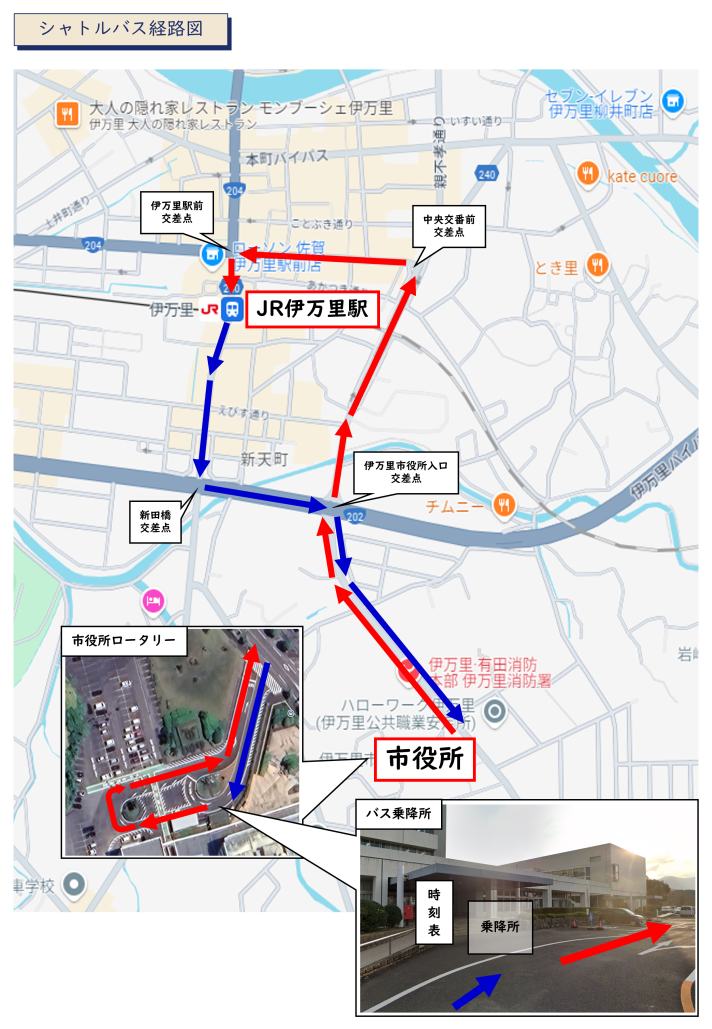 シャトルバス経路図