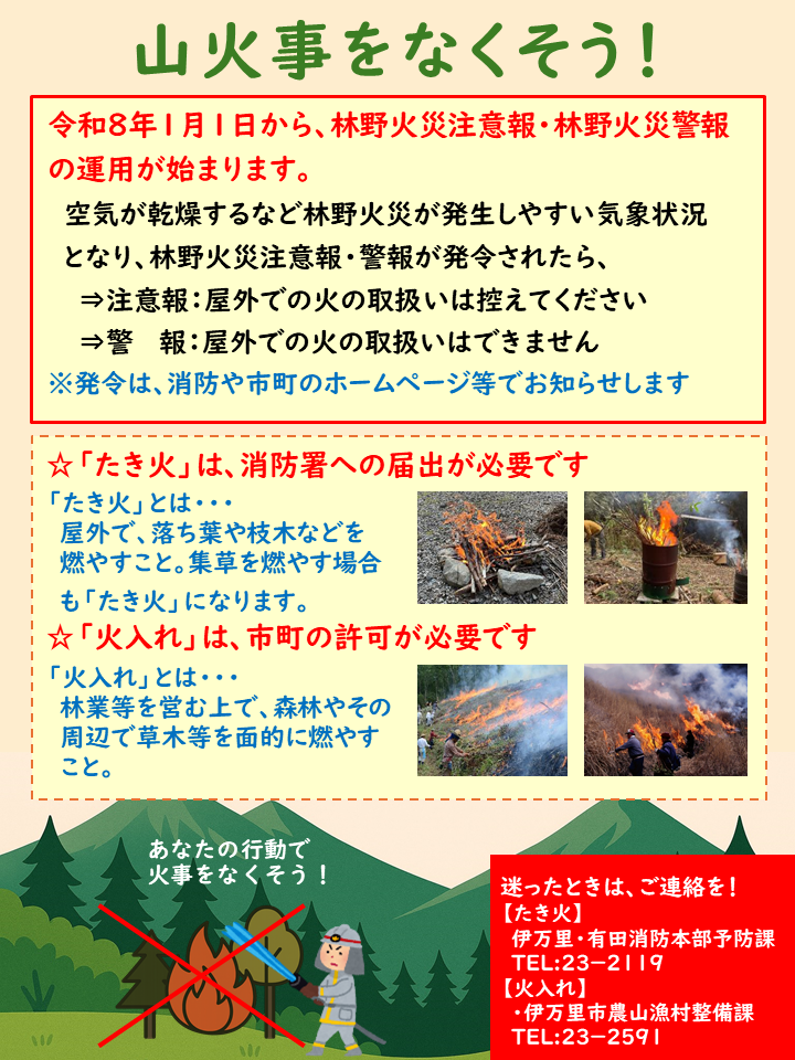 山火事をなくそう！