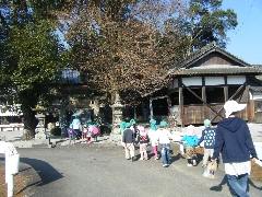 神社に着いた写真